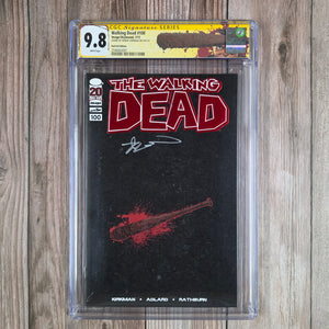 Walking Dead #100 CGC 9.8 WP Custom Label SS Signed by Robert Kirkman Red Foil Edition 1st Appearance of Negan, Limited to 500 copies (Cert 4001) *