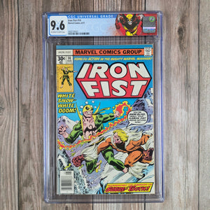 Iron Fist #14 CGC 9.6 WP Custom Label, Cover Art by Al Milgrom 1st Appearance of Sabretooth (Cert 9001)
