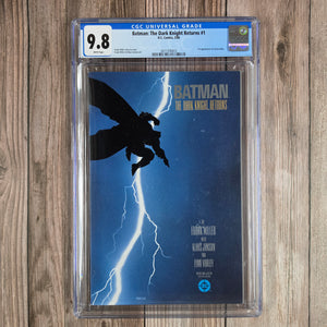 Batman: The Dark Knight Returns #1 CGC 9.8 WP ICONIC cover by Frank Miller, 1st appearance of Robin (Carrie Kelley), cameo appearance of the Mutants and the Mutant Leader (Cert 6015)