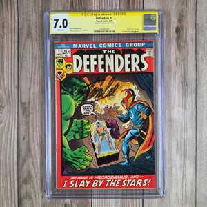 Defenders #1 CGC 7.0 WP SS Signed by Stan Lee 1st Appearance of Necrodamus (Cert 2007)