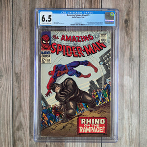 Amazing Spider-Man #43 CGC 6.5 Peter and Mary Jane's first date (cert 6015)