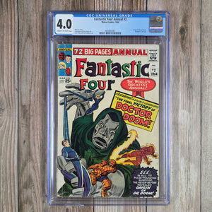 Fantastic Four Annual #2 CGC 4.0 Origin of Doctor Doom (Cert 2001)
