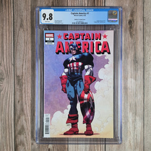 Captain America #1 CGC 9.8 WP 1:50 Romita Jr.  "Hidden Gem"  Variant Cover, 1st Appearance of David Colton, 1st Team Appearance of the Howling Commandos, Debut of New Captain America Stealth Suit (Cert 7015)