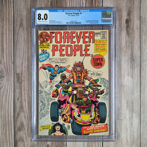 Forever People #1 CGC 8.0 1st full appearance of Darkseid and Infinity-Man, 1st team appearance of The Forever People (Cert 3012)