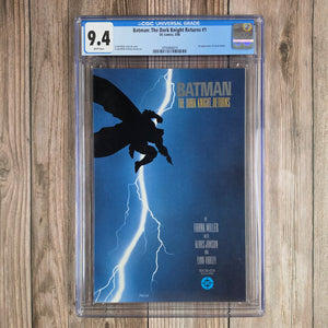 Batman: The Dark Knight Returns #1 CGC 9.4 WP ICONIC cover by Frank Miller, 1st appearance of Robin (Carrie Kelley), cameo appearance of the Mutants and the Mutant Leader (Cert 8015)