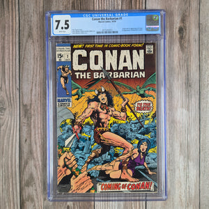 Conan the Barbarian #1 CGC 7.5 WP 1st appearance of Conan the Barbarian (Cert 5015)