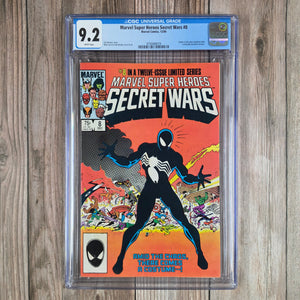 Marvel Super Heroes Secret Wars #8 CGC 9.2 WP Origin of the Black Symbiote Costume (Cert 8019)