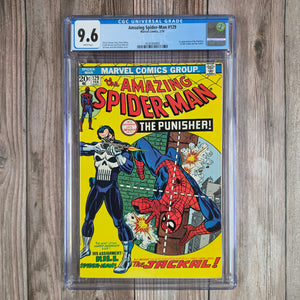 Amazing Spider-Man #129 CGC 9.6 WP ICONIC Cover art by John Romita Sr., 1st appearance of the Punisher & the Jackal (Cert 4005) *Trade Avail.