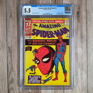 Amazing Spider-Man Annual #2 CGC 5.5 First meeting of Spider-Man and Doctor Strange (cert 4005)