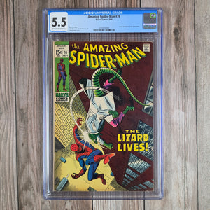 Amazing Spider-Man #76 CGC 5.5 Lizard and Human Torch appearance (cert 6008)