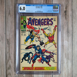 Avengers #58 CGC 6.0 2nd appearance and origin of Vision, revealed Wonder Man's brain patterns are preserved in Vision's mind (cert 5024)