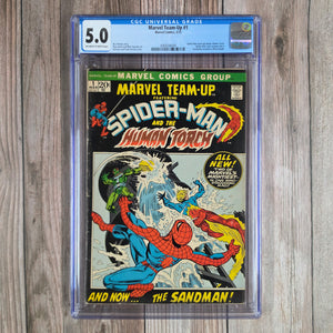 Marvel Team-Up #1 CGC 5.0 Premiere issue of a series that teams up Spider-Man with other Marvel characters (cert 6004)