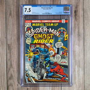 Marvel Team-Up #15 CGC 7.5 WP First meeting of Spider-Man and Ghost Rider (cert 6006)