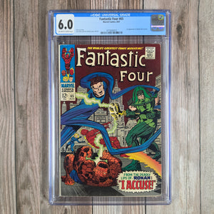Fantastic Four #65 CGC 6.0 1st appearance of Ronan the Accuser, a high-ranking Kree who can trace his ancestry back to the early Kree tribes of Hala (cert 6015)