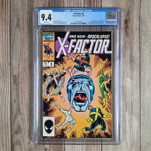 X-Factor #6 CGC 9.4 WP 1st full appearance and cover of Apocalypse (cert 6025)