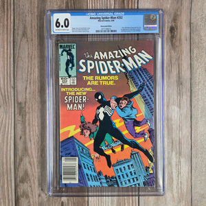 Amazing Spider-Man #252 CGC 6.0 News Stand Edition, 1st appearance of Spider-Man's black costume (cert 6012)