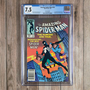 Amazing Spider-Man #252 CGC 7.5 News Stand Edition, 1st appearance of Spider-Man's black costume (cert 6013)