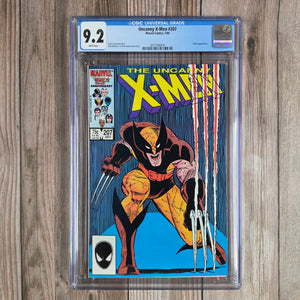 Uncanny X-Men #207 CGC 9.2 WP Cover art by John Romita Jr. (cert 6016)