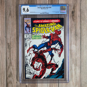 Amazing Spider-Man #361 CGC 9.6 1st full appearance of Carnage, spawned from the extraterrestrial parasite known as the Venom symbiote (cert 6002)