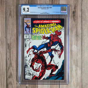 Amazing Spider-Man #361 CGC 9.2 1st full appearance of Carnage, spawned from the extraterrestrial parasite known as the Venom symbiote (cert 6003)