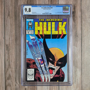 Incredible Hulk #340 CGC 9.8 WP Hulk vs. Wolverine, ICONIC Cover art by Todd McFarlane (Cert 4012)