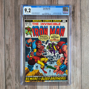 Iron Man #55 CGC 9.2 WP 1st appearance of Thanos, an Eternal from Titan born with the Deviants gene (Cert 0005)