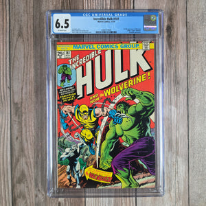 Incredible Hulk #181 CGC 6.5 1st full appearance of Wolverine  (Cert 9008)