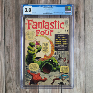 Fantastic Four #1 CGC 3.0 1st team appearance and origin of the Fantastic Four: Mr. Fantastic, Invisible Woman, Human Torch, The Thing (Cert 6004) *Trade Avail.