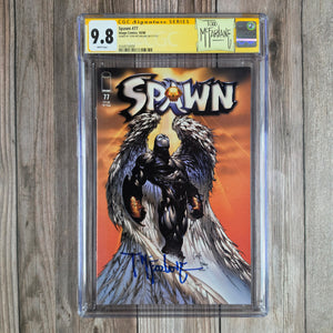 Spawn #77 CGC 9.8 WP Custom Label, SS Signed by Todd McFarlane 1st Cover Appearance of Wings of Redemption Spawn (Cert 6009)