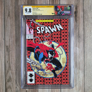 Spawn #300 CGC 9.8 WP Custom Label, SS Signed by Todd McFarlane Variant Cover J Amazing Spider-Man #300 Cover Homage 1st appearance of Jessica Priest as She-Spawn (Cert 4014)