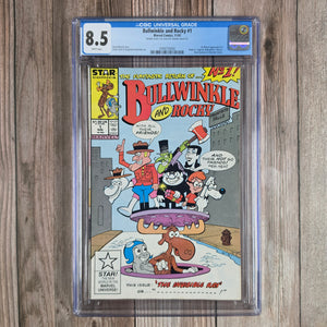 Bullwinkle and Rocky #1 CGC 8.5 WP Double Cover 1st Marvel Appearance of Rocky, Bullwinkle, Boris Badenov and Natasha Fatale (Cert 3003)