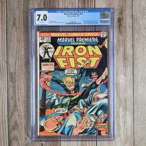 Marvel Premiere #15 CGC 7.0 1st appearance and origin of Iron Fist, Daniel Rand (Cert 1001)