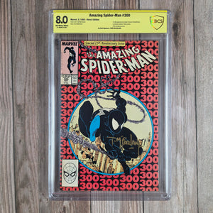 Amazing Spider-Man #300 CBCS 8.0 SS Todd McFarlane, 1st full appearance of Venom (cert 001)
