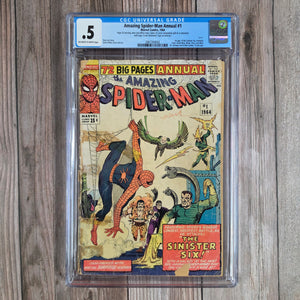 Amazing Spider-Man Annual #1 CGC .5 1st team appearance of the Sinister Six: Doctor Octopus, Kraven, Vulture, Electro, Mysterio, Sandman (cert 4002)
