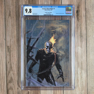 Cosmic Ghost Rider #1 CGC 9.8 Dell'Otto "Virgin" Edition, Premiere issue of Cosmic Ghost Rider, Frank Castle, introduced in Thanos #13 (cert 8007)