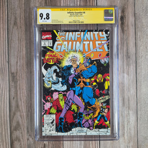 Infinity Gauntlet #6 CGC 9.8 SS Jim Starlin, "Infinity Gauntlet" part 6 (cert 7001)