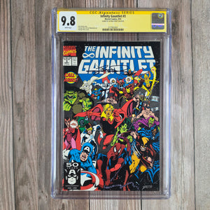 Infinity Gauntlet #3 CGC 9.8 SS George Perez, "Infinity Gauntlet" part 3 (cert 2001)
