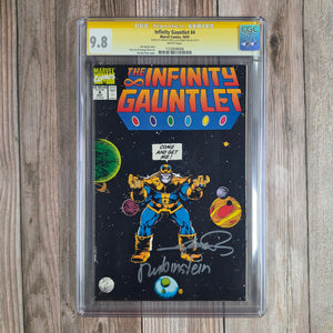 Infinity Gauntlet #4 CGC 9.8 SS George Perez, Joe Rubenstein , "Infinity Gauntlet" part 4 (cert 8006)
