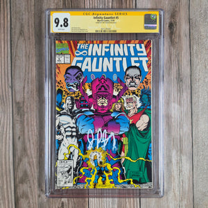 Infinity Gauntlet #5 CGC 9.8 SS Jim Starlin,  "Infinity Gauntlet" part 5 (cert 7001)
