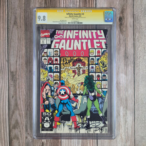 Infinity Gauntlet #2 CGC 9.8 WP SS George Perez, Joe Rubenstein, "Infinity Gauntlet" Part 2 (cert 8025)