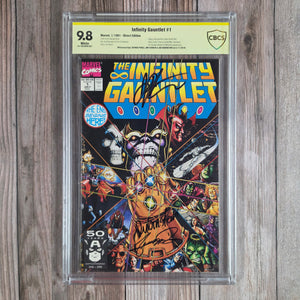Infinity Gauntlet #1 CBCS 9.8 WP SS George Perez, Jim Starlin, and Joe Rubenstein, "Infinity Gauntlet" Part 1 (cert 007)