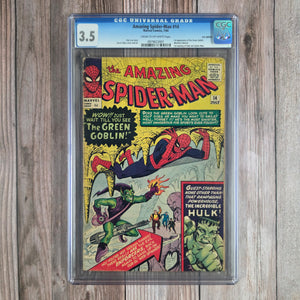 Amazing Spider-Man #14 CGC 3.5 UK Edition, 1st appearance of the Green Goblin (cert 3001)