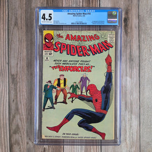 Amazing Spider-Man #10 CGC 4.5 1st team appearance of The Enforcers: Fancy Dan, Ox, Montana (cert 5004)