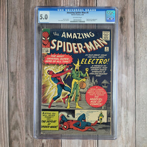 Amazing Spider-Man #9 CGC 5.0 1st appearance and origin of Electro (cert 0001)