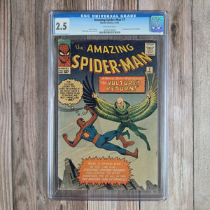 Amazing Spider-Man #7 CGC 2.5 2nd appearance of Vulture (cert 5002)