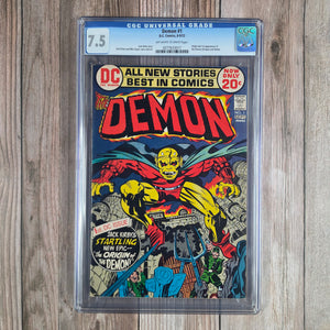 Demon #1 CGC 7.5 1st Appearance and Origin of Etrigan the Demon, 1st Appearance of Morgaine Le Fay and Randu Singh (Cert 3017)