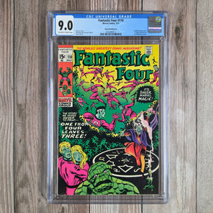 Fantastic Four #110 CGC 9.0 1st cover appearance of Agatha Harkness, Green Printing ERROR Variant Annihilus Appearance (Cert 0012)