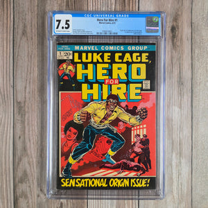 Hero For Hire #1 CGC 7.5 1st Appearance and Origin of Luke Cage, Diamondback, Shades and Comanche (Cert 4001)