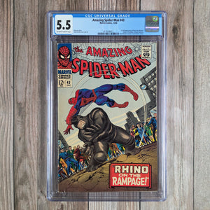 Amazing Spider-Man #43 CGC 5.5 Peter and Mary Jane's first date (cert 6012)