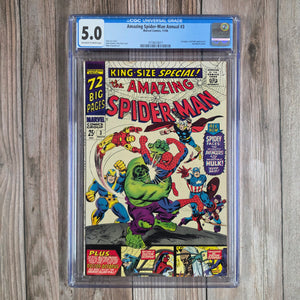 Amazing Spider-Man Annual #3 CGC 5.0 Avengers and Hulk appearance (cert 0017)